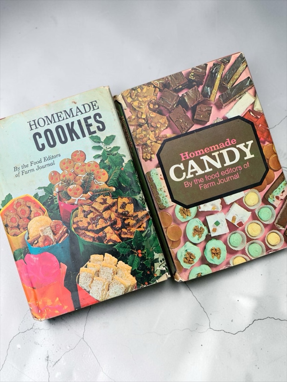 Vintage 70s Homemade Cookies & Candy Cookbook Set - Baking Homemaking Books